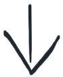 Line drawing icon of an arrow pointing down